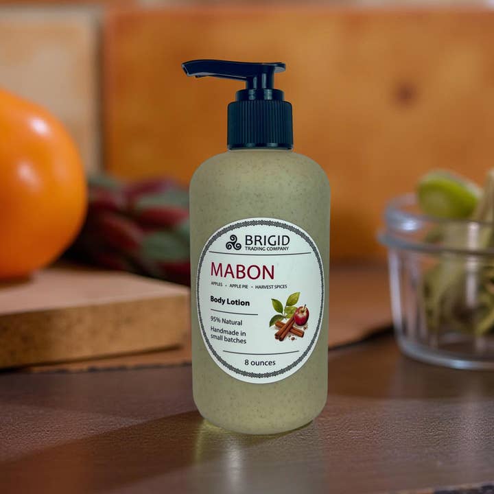 Mabon Natural Body Lotion - McIntosh Apples, Granny Smiths, Harvest Spices, and Fresh Apple Pie for wholesale by Brigid Trading Company