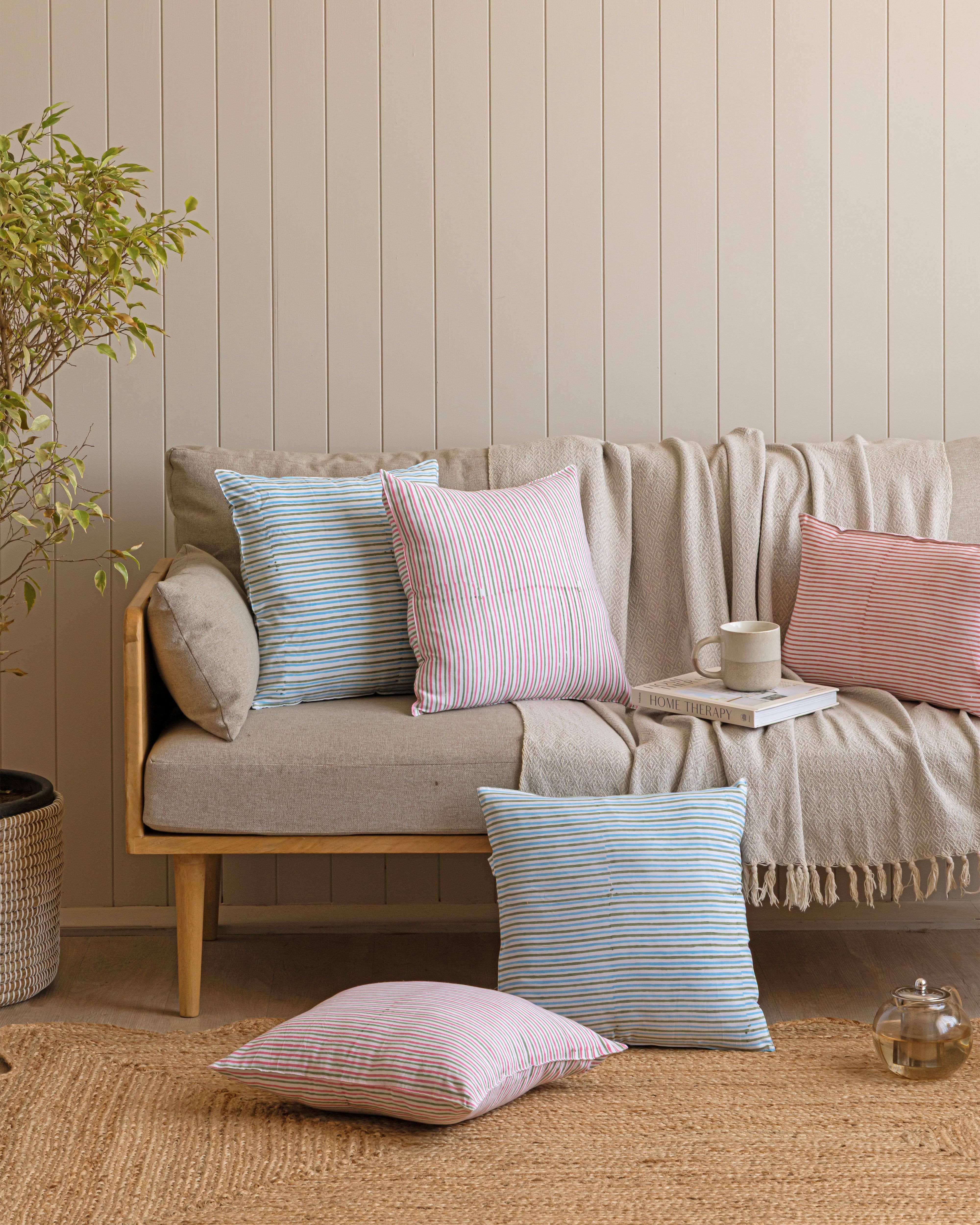 Arth Linen - Venta al por mayor Funda de cojín - Fundas de cojín de bambú impresas a mano con bloques1