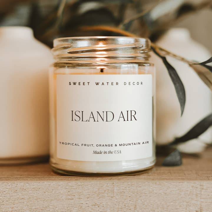 Island Air 9 oz Soy Candle - Home Decor & Gifts for wholesale by Sweet Water Decor