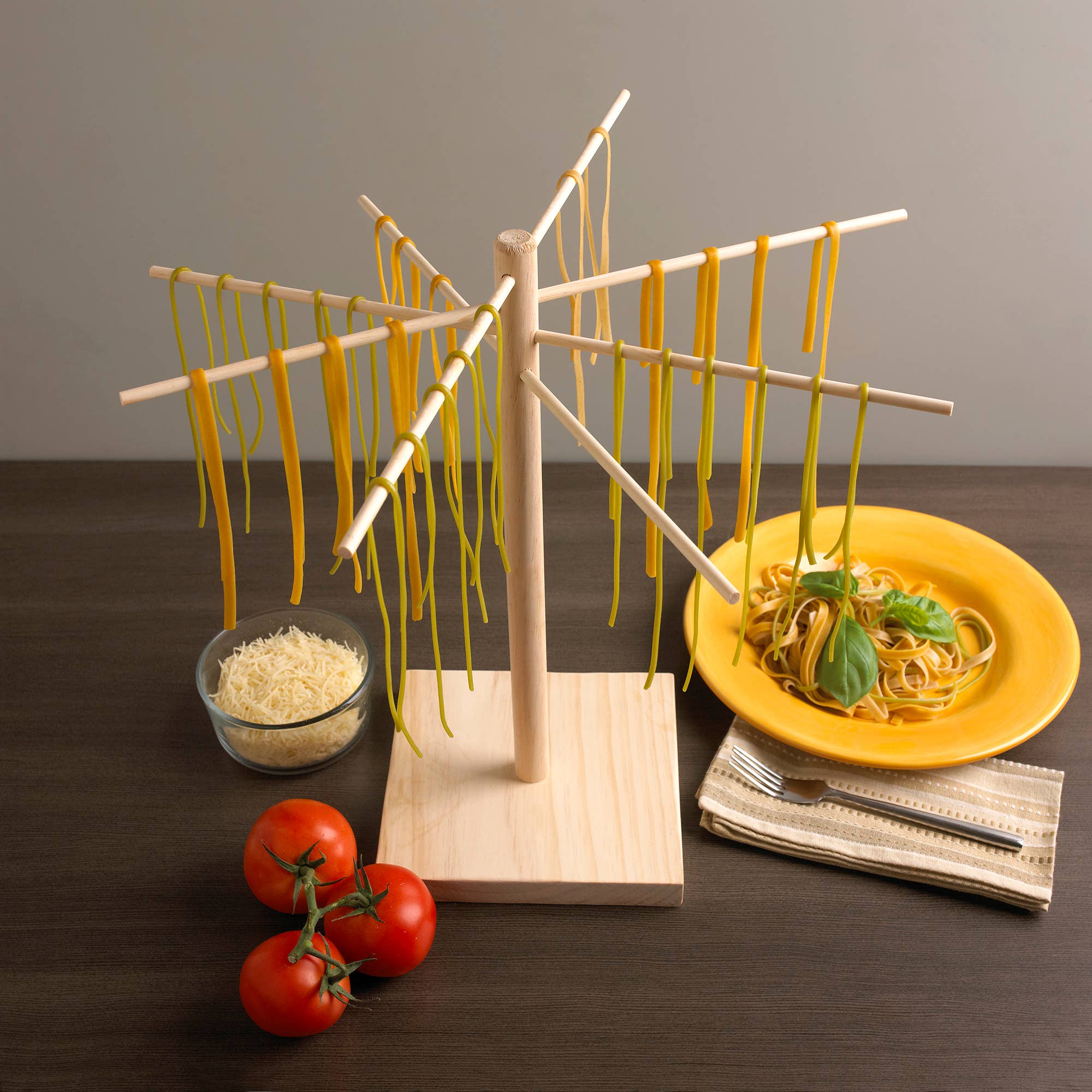 Fox Run Brands - Wholesale Pasta Maker - Fox Run Pasta Drying Rack, Wood, 17.5" x 17.5" x 16.5"1