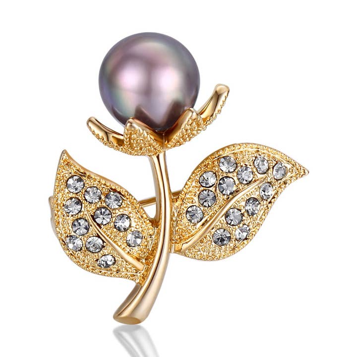 Broche de pérolas Edison pronto para florescer por atacado de Timeless Pearl