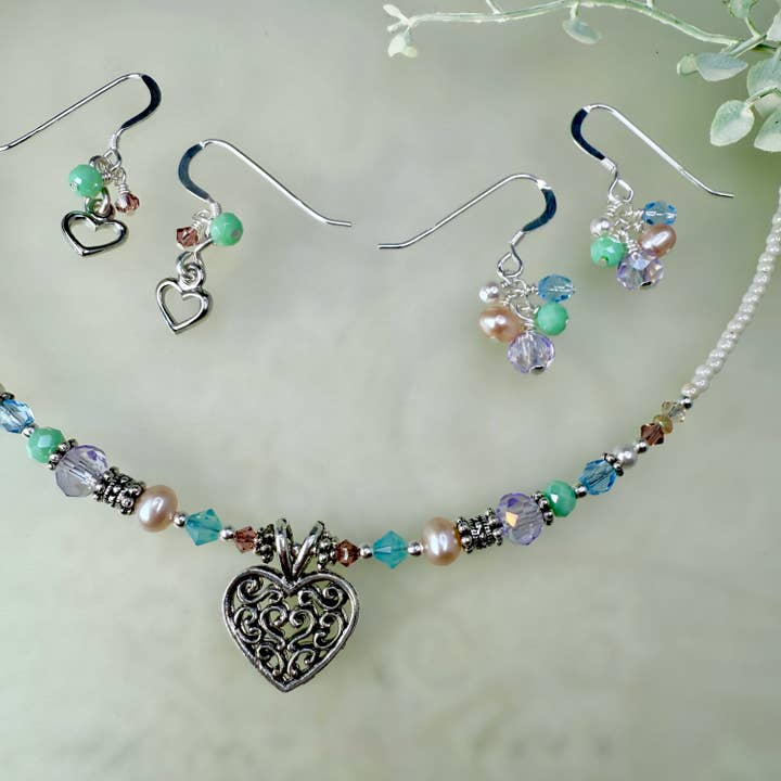 Wildebloemenhart voor wholesale door Oreb Lram Fine Casual Jewelry