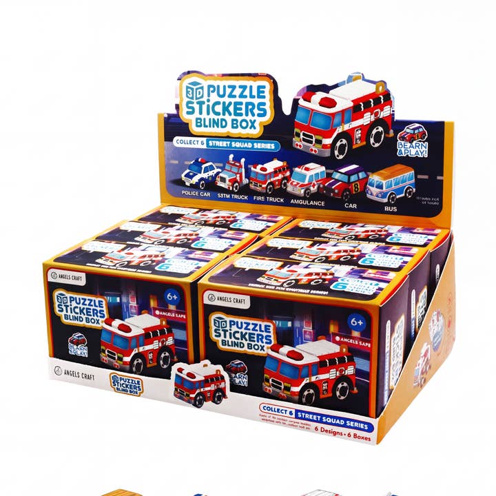 3D Puzzle Stickers Blind Box – Street Squad | Case Pack 6 for wholesale by Angels Craft