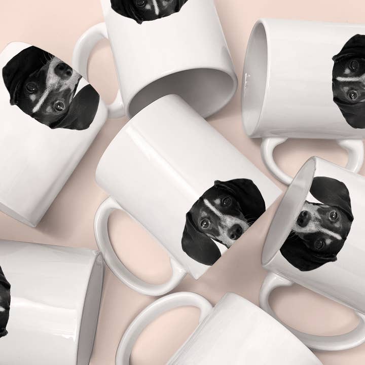 Perkie Prints - Wholesale Coffee Mug - Peeking Dachshund 1 Mug1