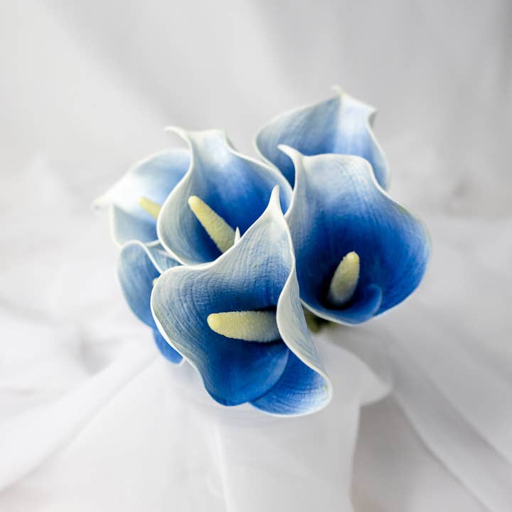 Realistic Artificial Flowers - Wholesale Artificial flowers - Blue Halo Mini Calla Lily-Realistic Artificial Flowers2