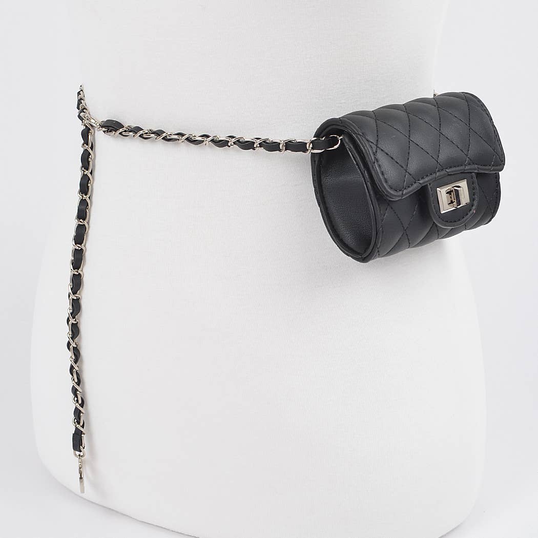 3AM BY H&D ACCESSORIES – wholesale Crossbody bag – Women's – Quilted Mini Bag w/ Chain Belt11