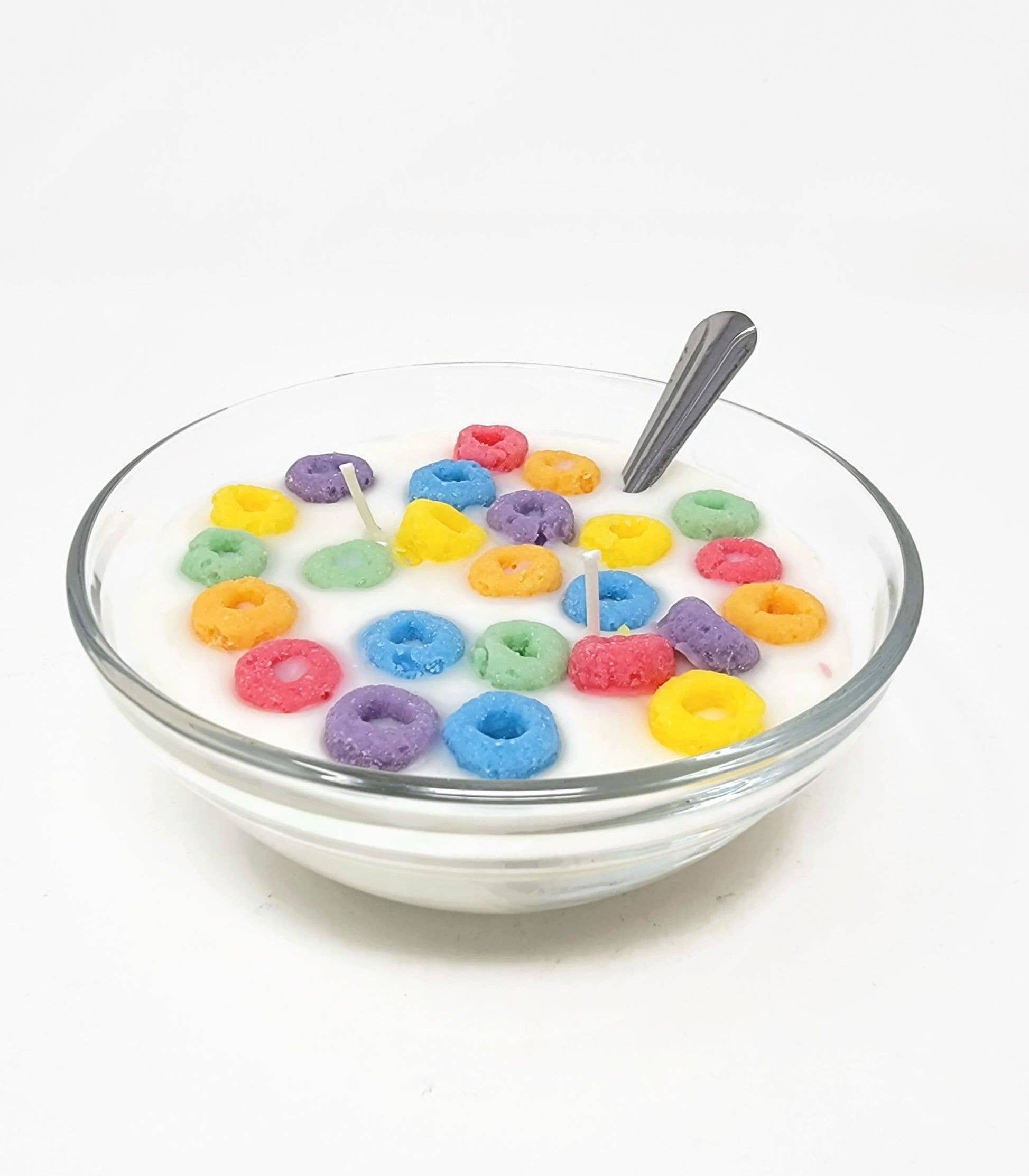 Candlelit Desserts - Wholesale Novelty Candle - Fruit Loop Scented Cereal Bowl Candle - Made in USA1