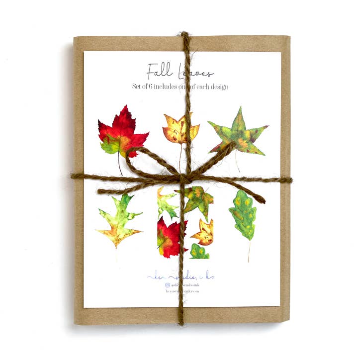 Fall Leaf 5 Cards for wholesale by kcm studio, ink.