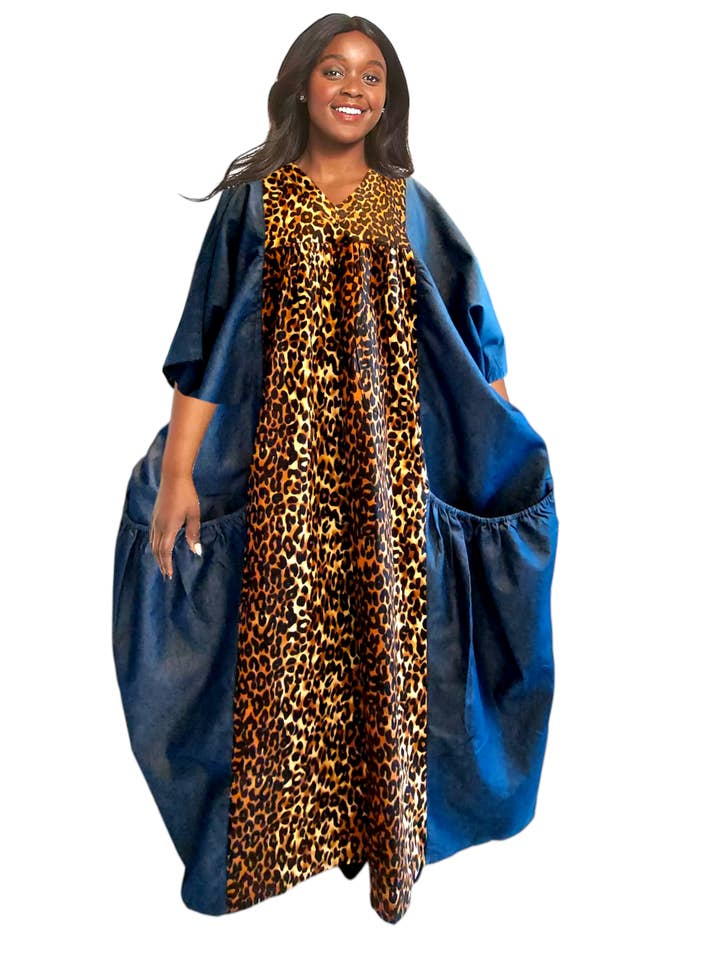 Kaftan Bubu Maxi Dress - 7650D for wholesale by India Batik