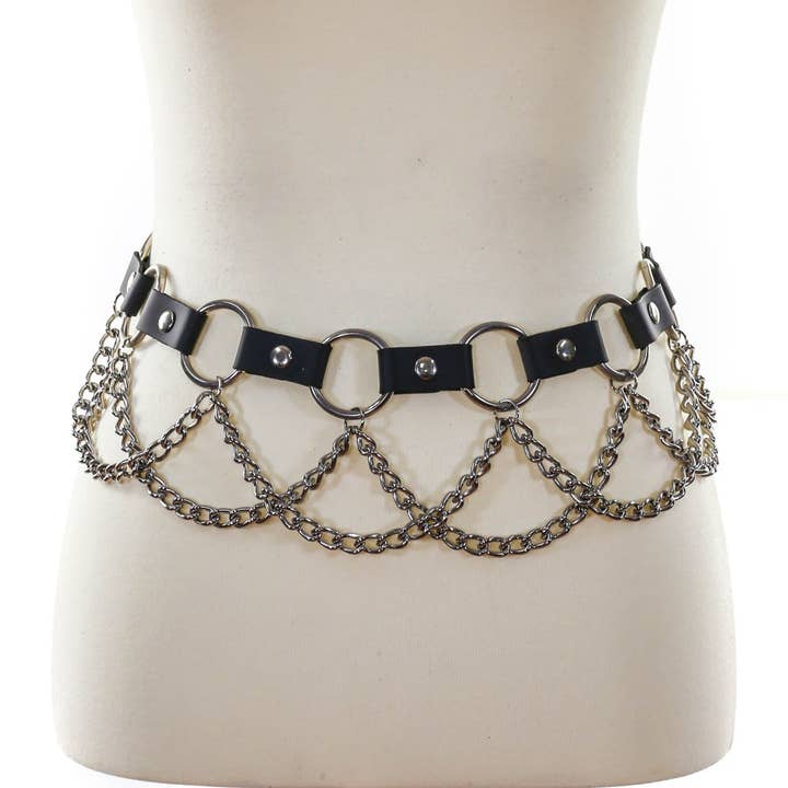 BT526-100 1" SMALL RING LINK BELT WITH CHAIN for wholesale by Funk Plus