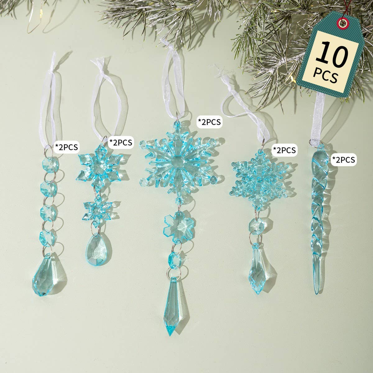 NINEXIS - Wholesale Ornament - CWMM10168_CHRISTMAS ACRYLIC ICICLE SNOWFLAKE ORNAMENTS2