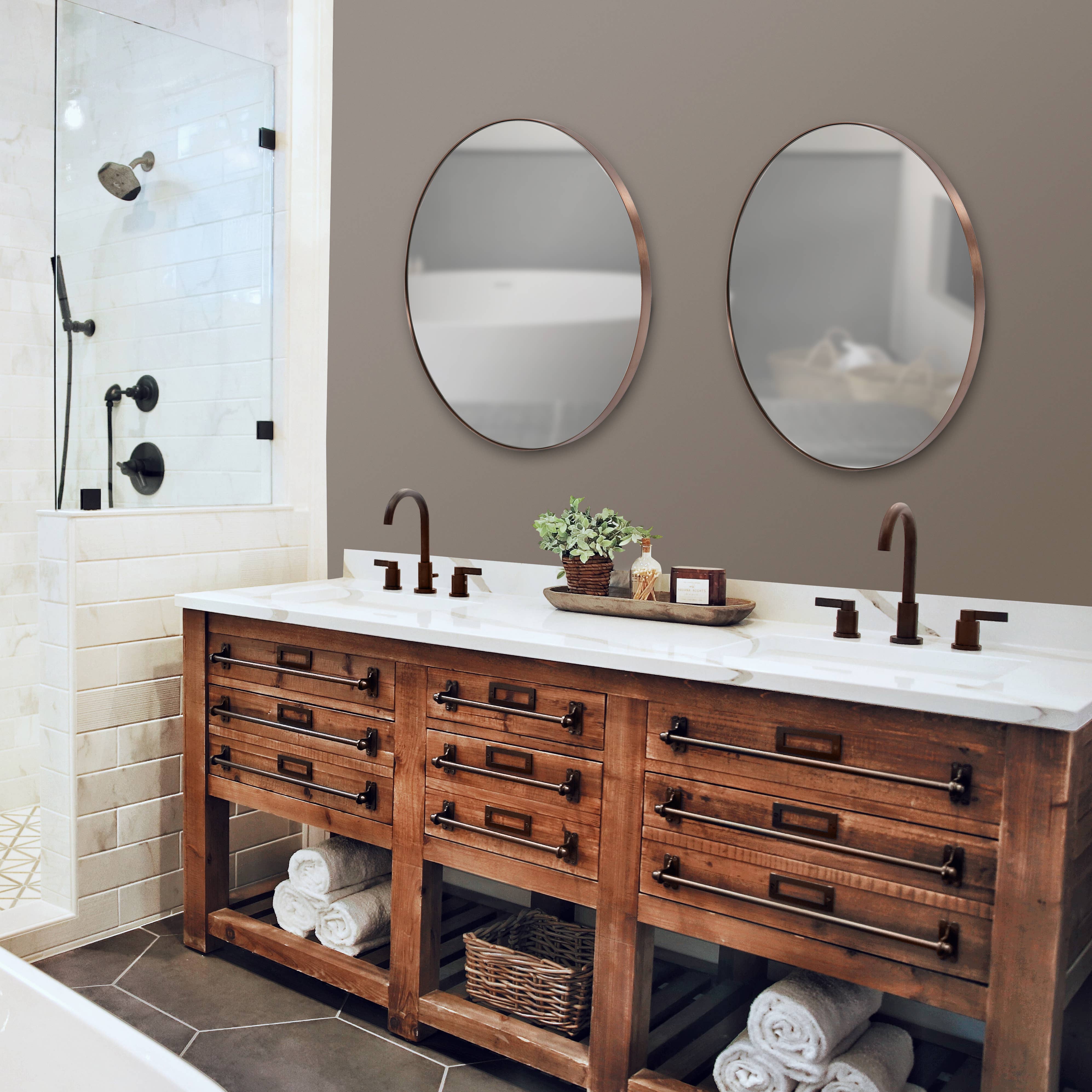 Howard Elliott on Faire - Wholesale Wall Mirror - Van Buren Brushed Brass Round Mirror0