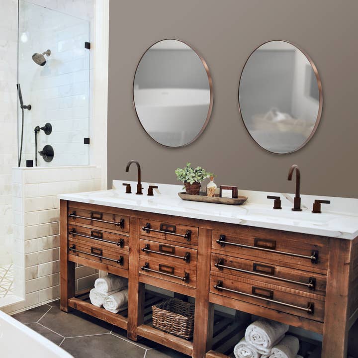 Howard Elliott on Faire - Wholesale Wall Mirror - Van Buren Brushed Brass Round Mirror