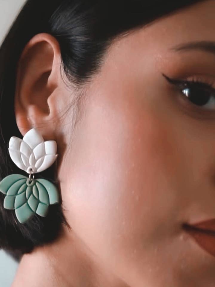 HANDCRAFTED - Jaded Polymer Clay Earrings for wholesale by Cherry Casa