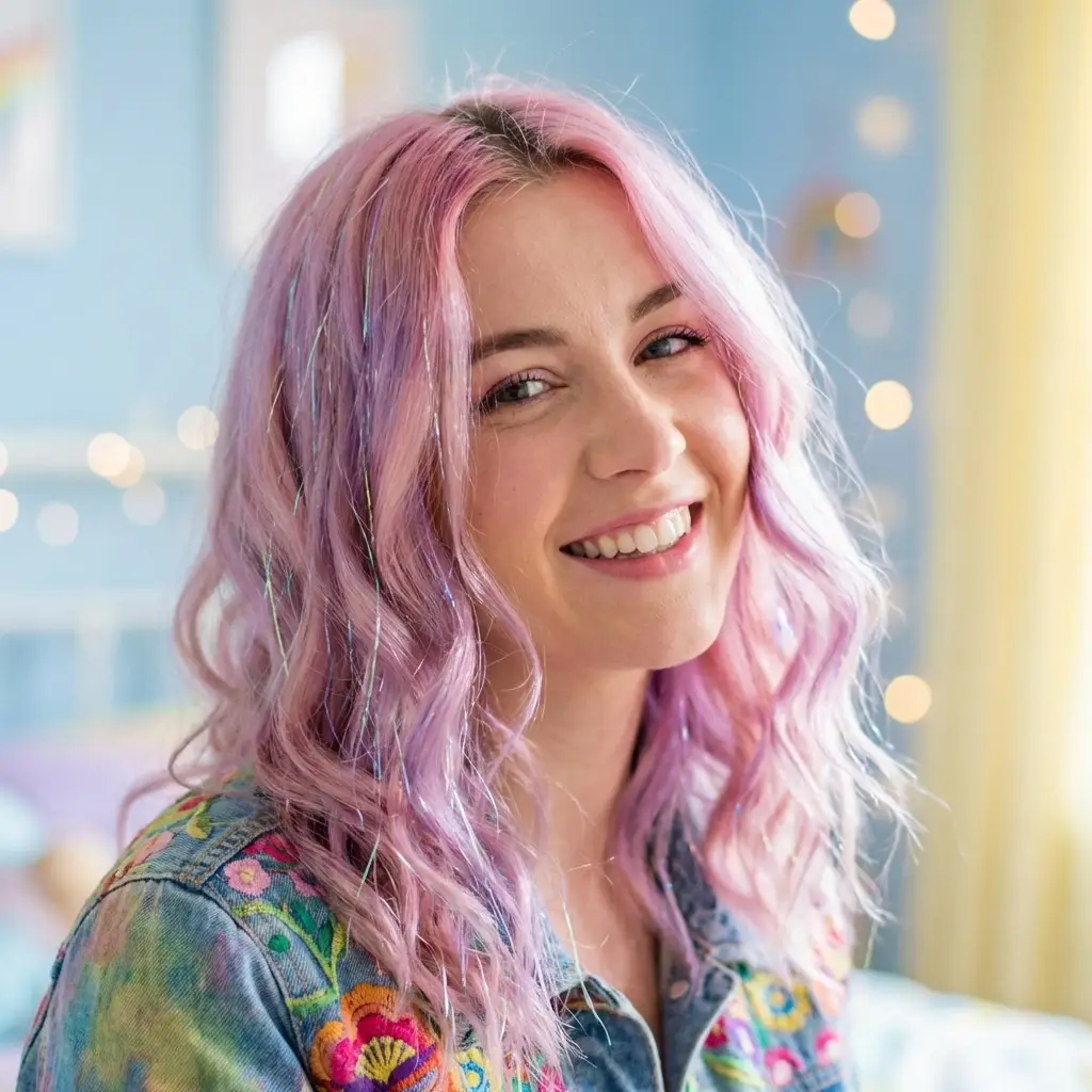 Tinkabelle Hair – wholesale DIY craft kit – DIY Tinsel/ Feather Fairy Hair Kit1