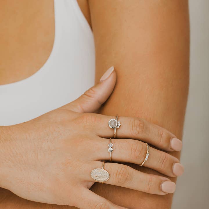 Sita Fine Jewelry – wholesale Signet ring – Divine Mother Ring in 10k Yellow Gold1