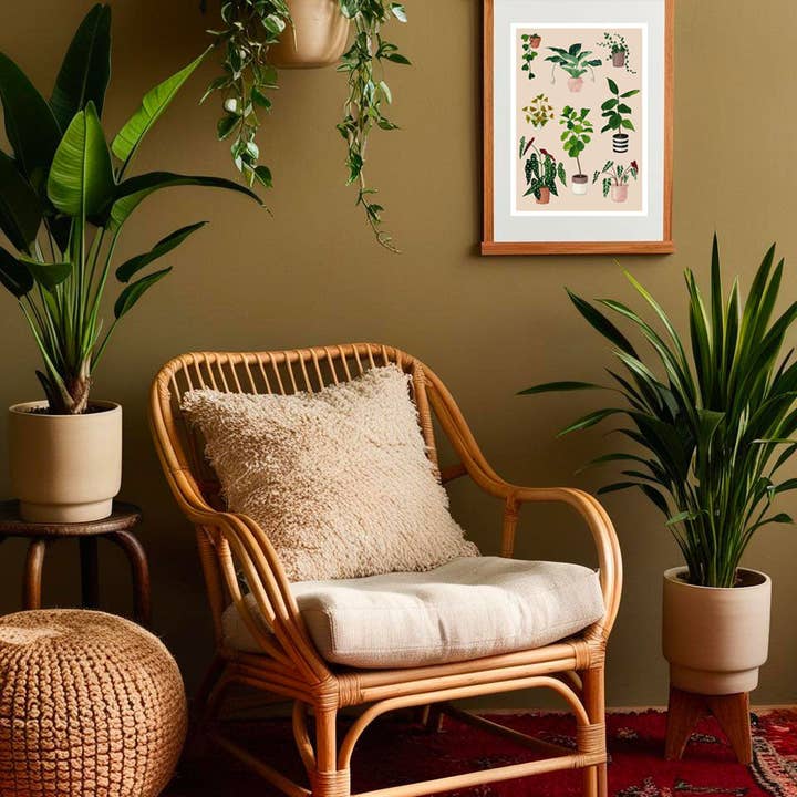 Indoor plants poster for wholesale by MÉLANIE VOITURIEZ