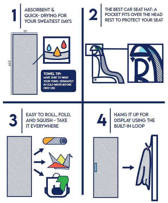 Sprints - Wholesale Sports Towel - Retro Sunset Car Seat Cover Towel4