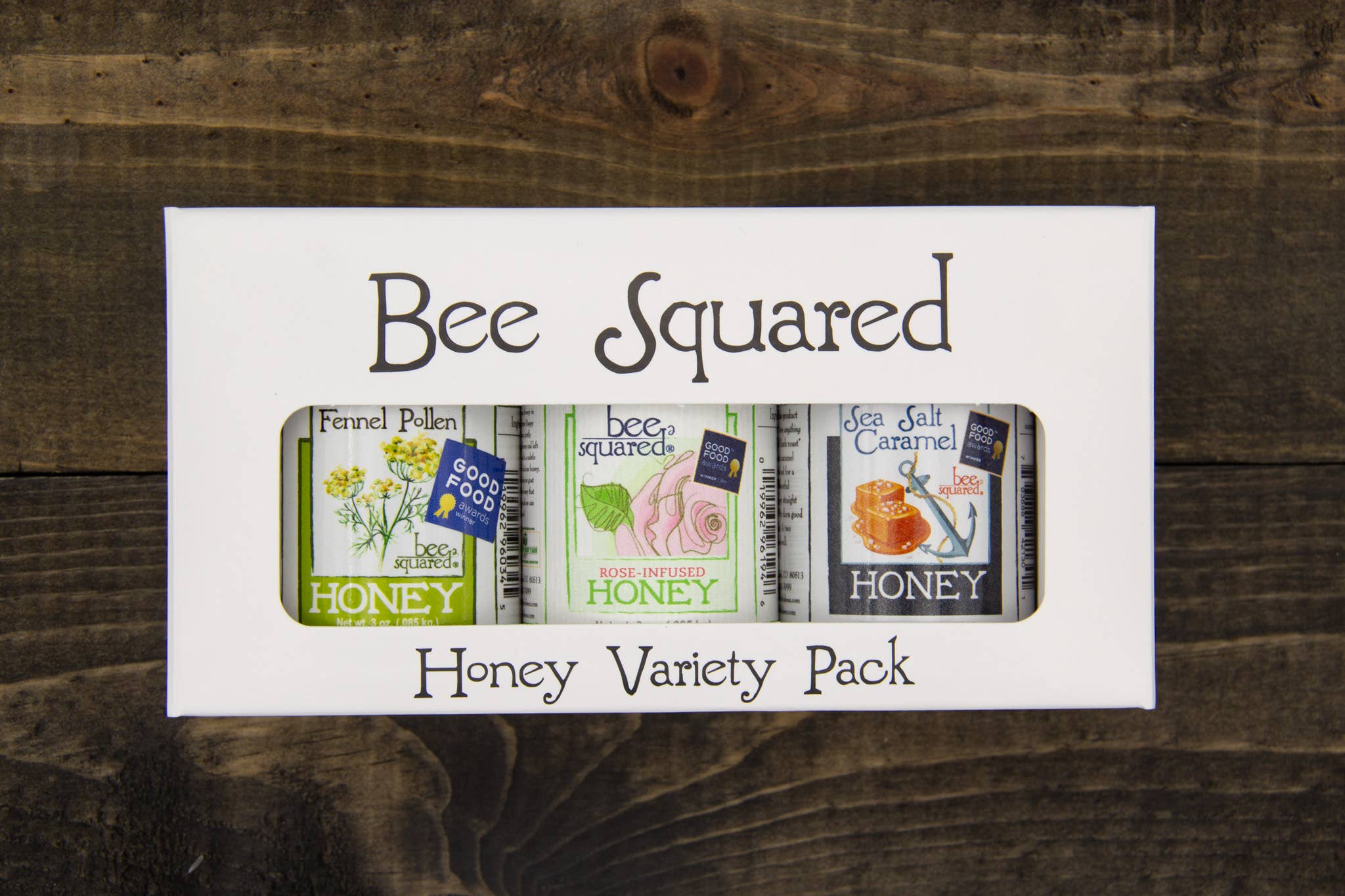 Bee Squared Apiaries - Wholesale Honey - Honey Variety Pack: Good Food Award Winners 3 oz.- Option 30