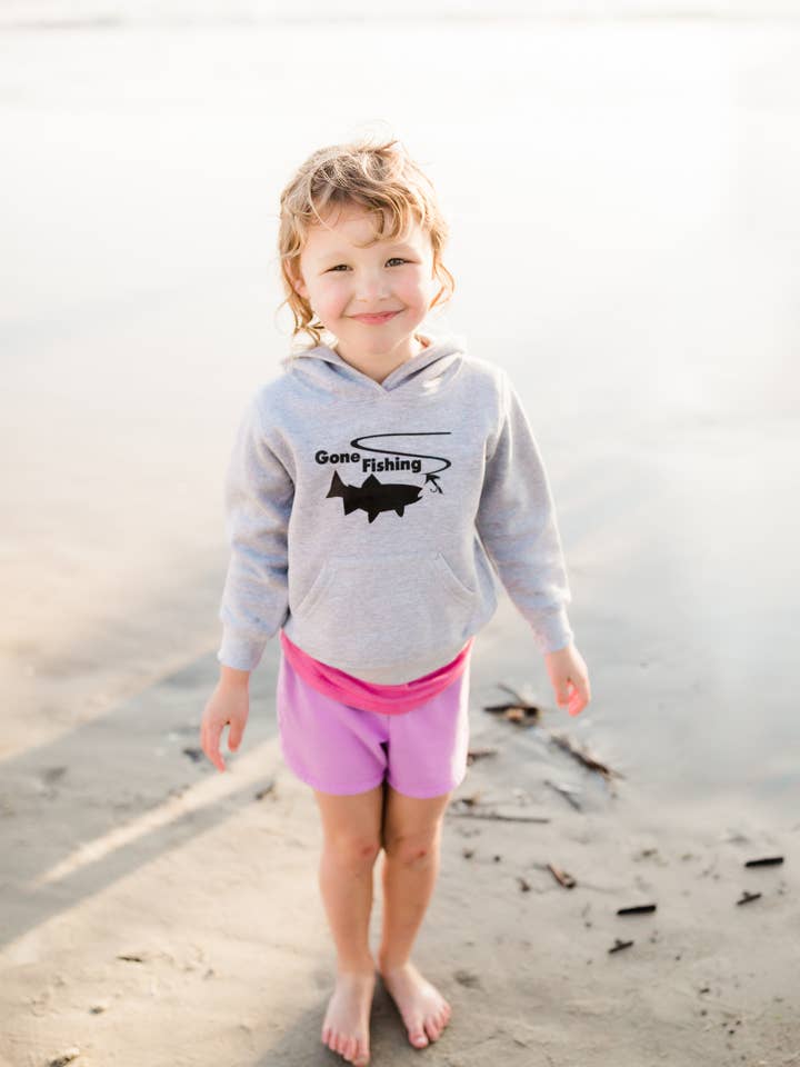 Outdoorable Apparel - Vente Sweat à capuche – enfant - Sweat à capuche gris lourd2