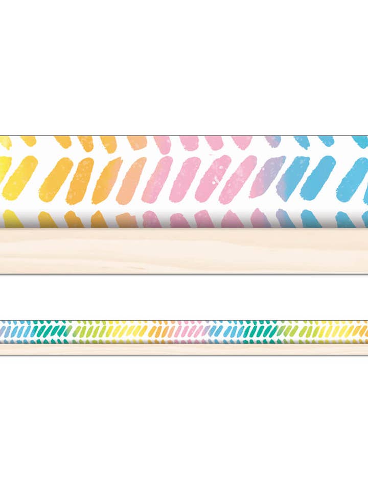 Creatively Inspired Watercolor Chevron Straight Borders for wholesale by Carson Dellosa Education