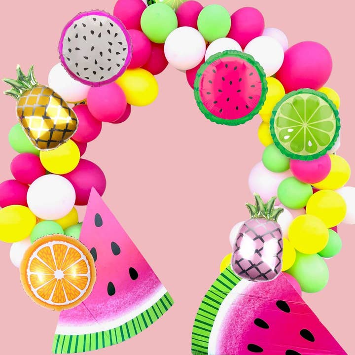 Ellie's Party Supply - Wholesale Balloon - Tropical Orange Slice Mylar Foil Balloon (18 Inches)