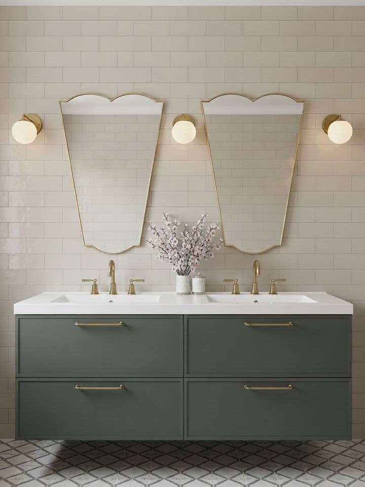 Espelho Silhueta – Espelho de Parede em Latão Feito à Mão por atacado de Palmeraies