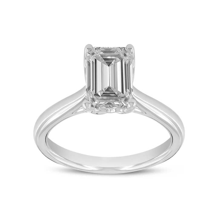 Baroness 14K vitguldsring med smaragdslipad laboratorieodlad diamant - 1,52 ct tw för wholesale av LuvMyJewelry (LMJ)