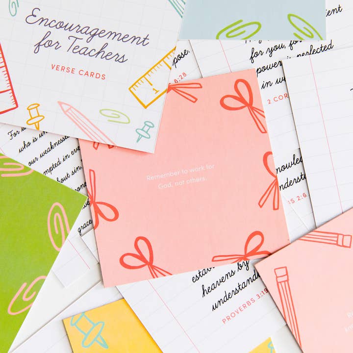 The Daily Grace Co - Wholesale Encouragement Card - Encouragement for Teachers Verse Card Set