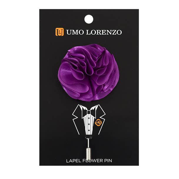 Selini New York - Wholesale Lapel Pin/Button - Solid Bouquet Piped Flower Lapel Pins2