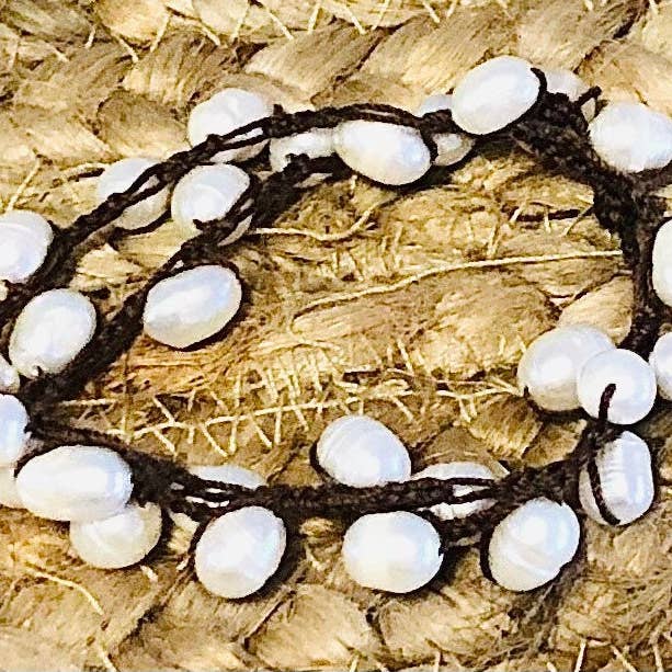 ShellyCakes - Vente Bracelet de perles - Bracelet enroulé, perle, perles au crochet, cadeau pour elle, mariage.