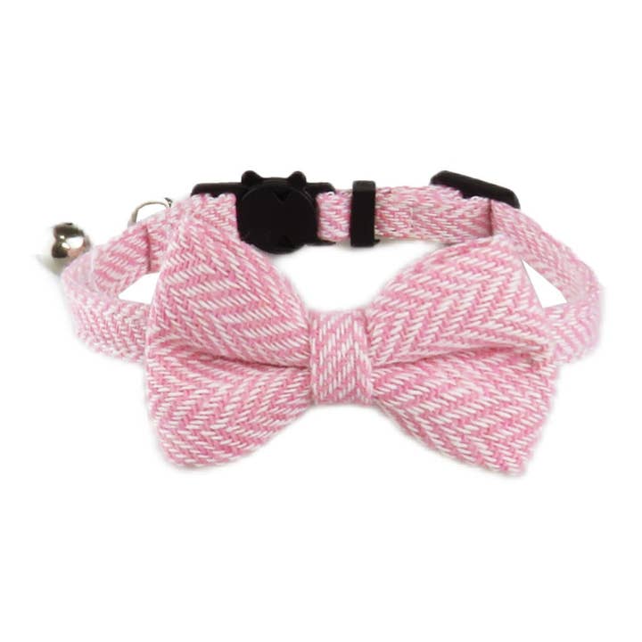 Cheerhunting - Wholesale Pet Collar - Cat - Mokka – Herringbone Bow Tie Cat Collar5