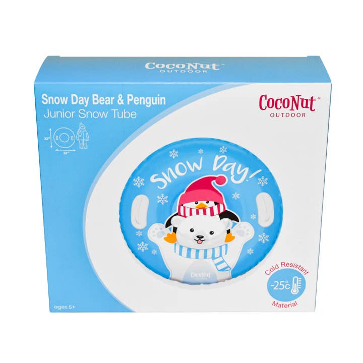 Coconut Outdoor – wholesale Inflatables – 32" Junior Snow Tube - Snow Day Bear & Penguin
