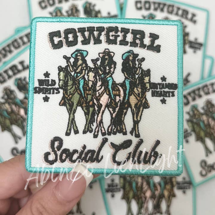 ABLNco - Wholesale Patch - cowgirl social club trucker hat patches embroidery patch
