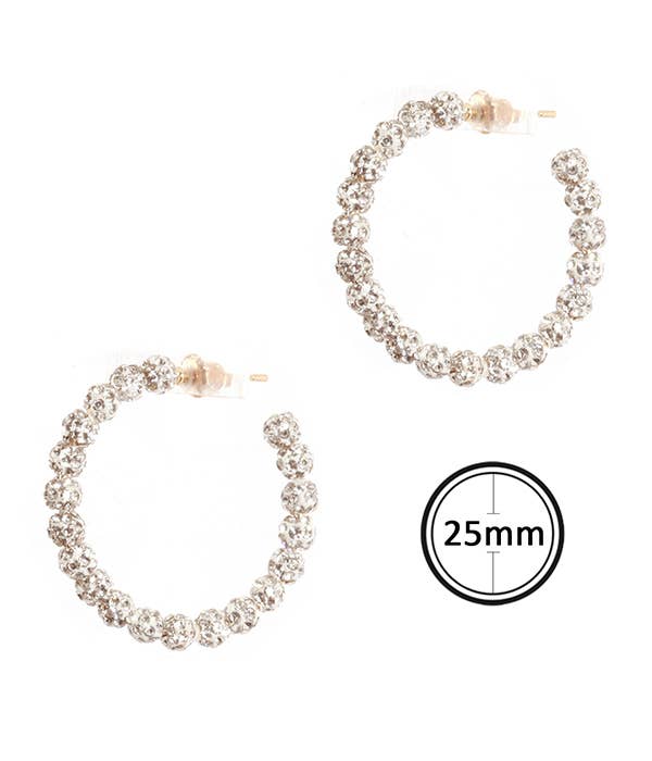 Jewelry Max - Wholesale Hoop Earrings - ( M837 ) FIREBALL HOOP EARRING