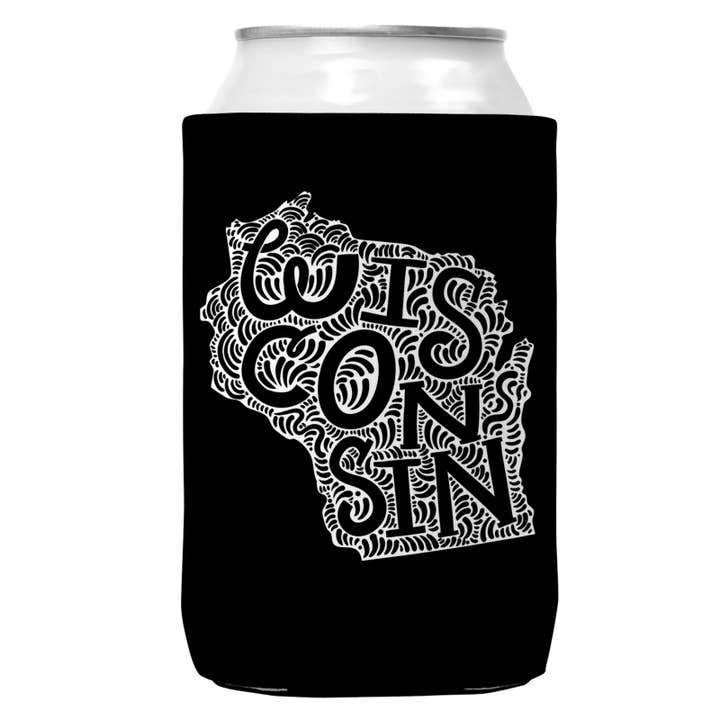 Wi-Wear - Wholesale Drink Huggers & Koozies - Wisconsin Can Coozie/Cooler for 12oz Cans