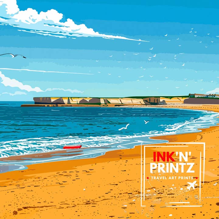 InkNPrintz – wholesale Art print – Margate Beach Kent Travel Poster7