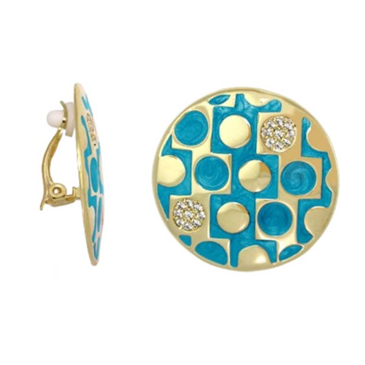 Retro Disks Earring for wholesale by Lauren G Adams