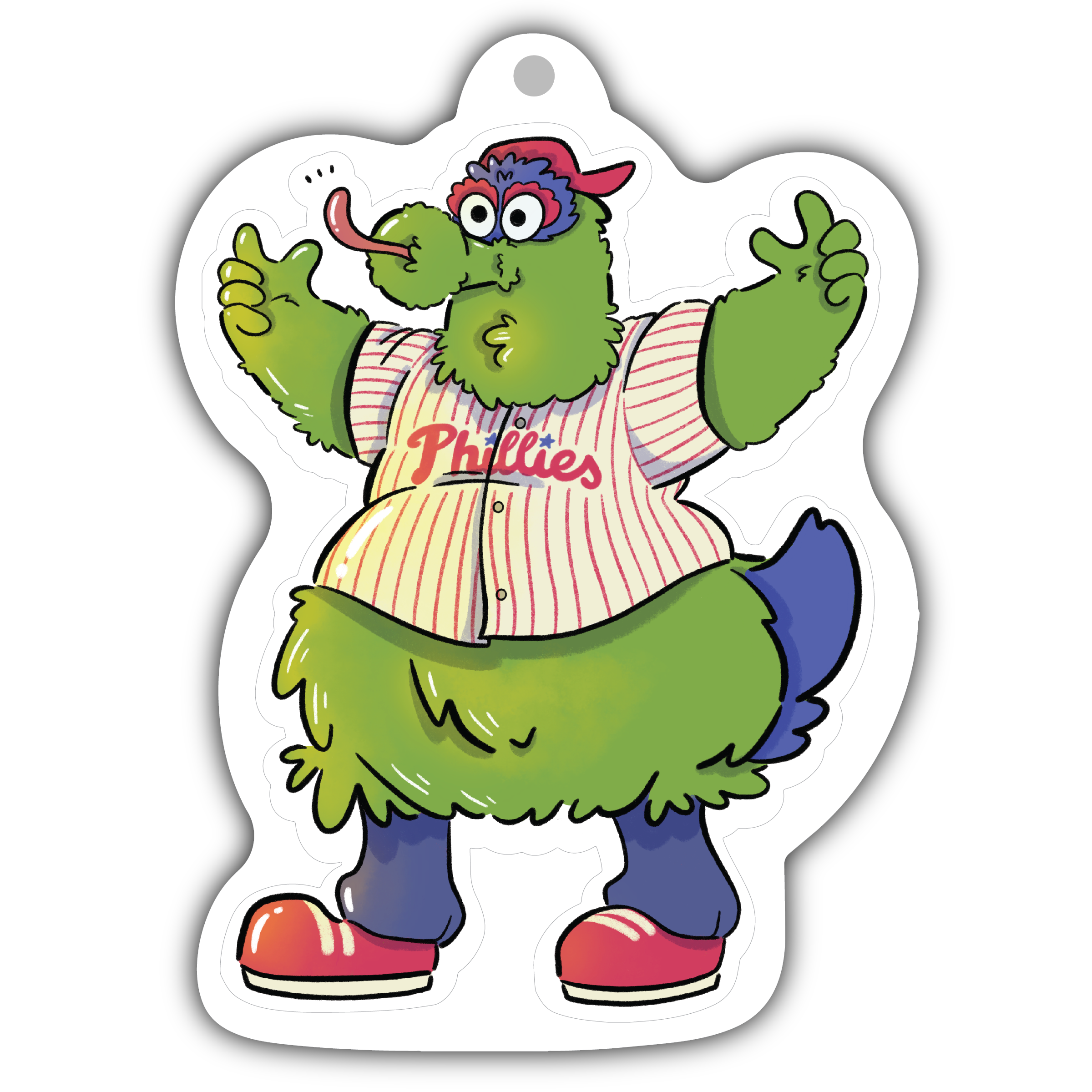 Lucky Mfg. Co. - Wholesale Sticker - Philadelphia Phillies Phanatic Mascot Vinyl Sticker1