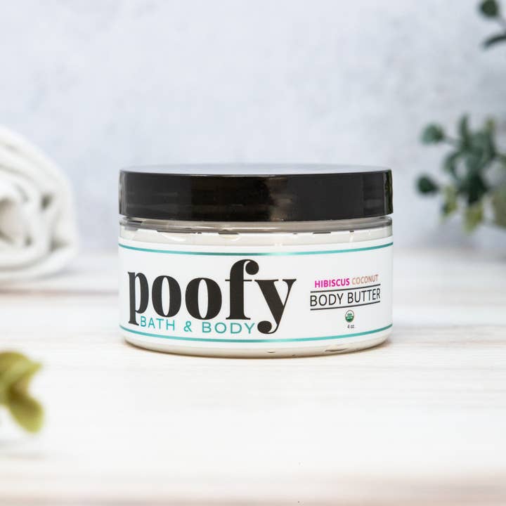 Hibiscus Coconut Body Butter Organic for wholesale by Poofy Organics