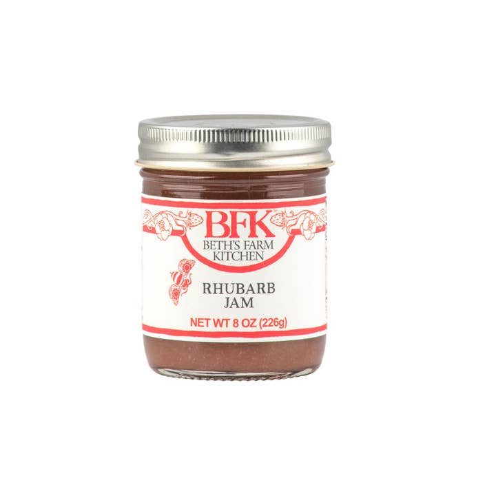 Confiture de rhubarbe faible en sucre pour la vente par Beth's Farm Kitchen