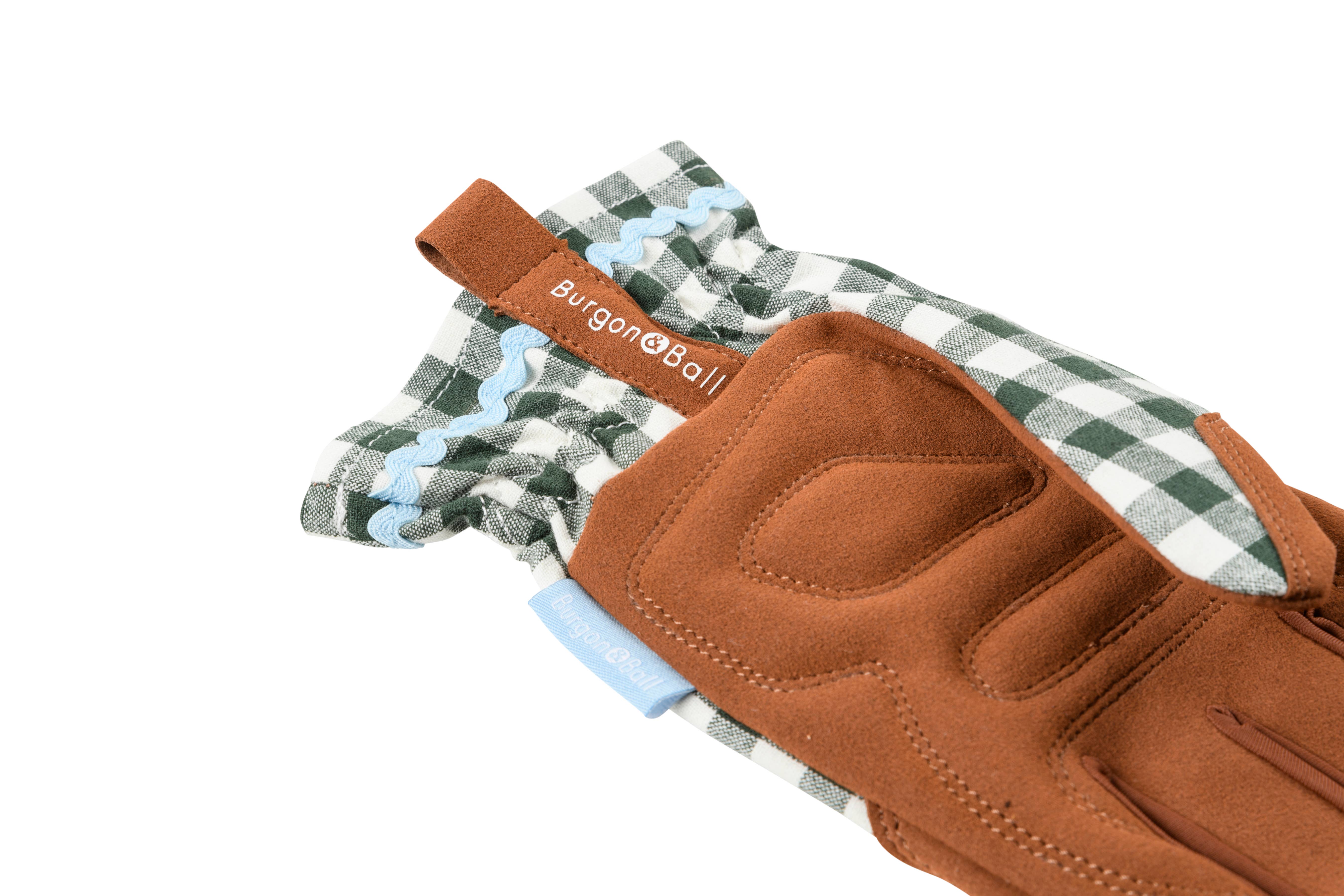 Burgon and Ball – wholesale Garden gloves – NEW Colour Collection Gloves - Heritage Green Check1