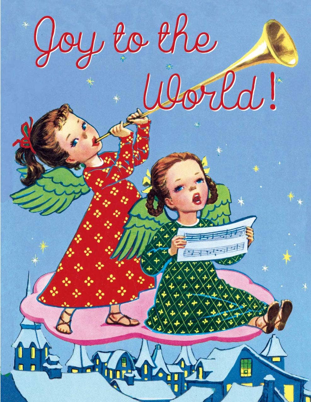 Laughing Elephant - Wholesale Kerstkaartje - Engelen spelen muziek - Kerstkaarten in dozen1