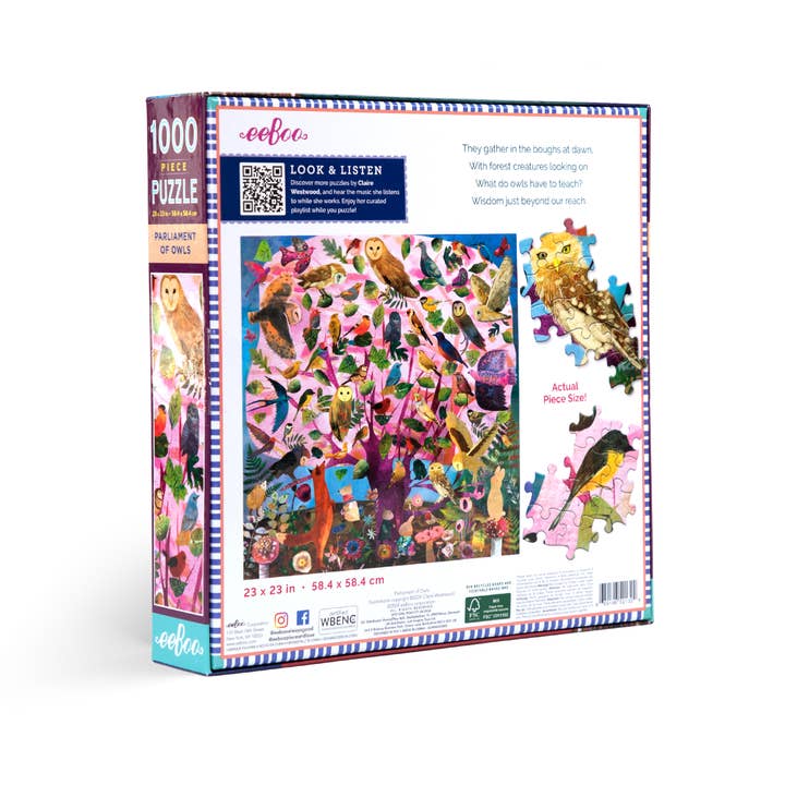 eeBoo - Wholesale Puzzle - Adult - Parliament of Owls 1000 Piece Puzzle1