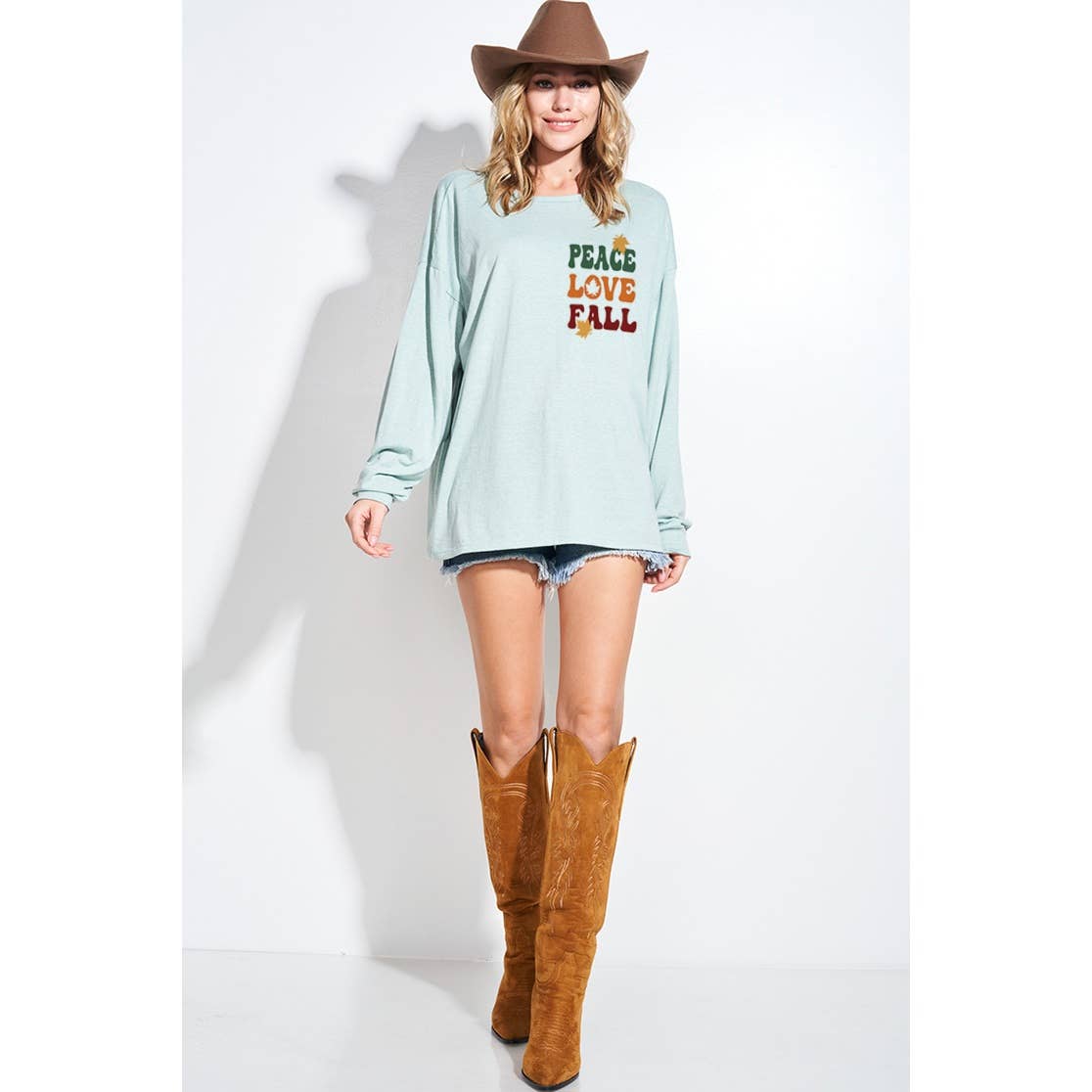 Phil Love - Wholesale Tunic - Women's - Peace love fall print tri-blend oversized top8