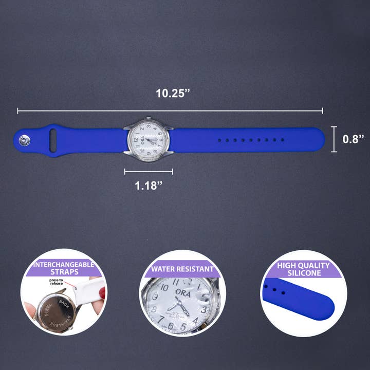 Natalia - Wholesale Wrist Watch - Women's - Interchangeable Silicone Wrist Watch (Analog - White Face)19