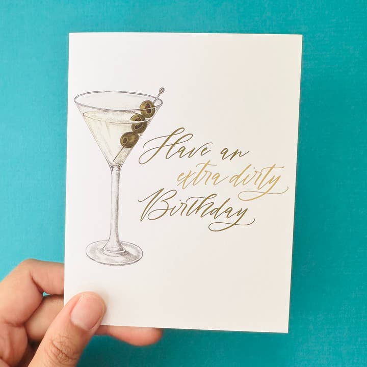 Dirty Martini Birthday Card for wholesale by Brand Nhu Creative Studio