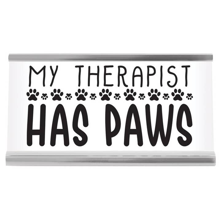 4" White Desk Sign - My Therapist for wholesale by Wellspring