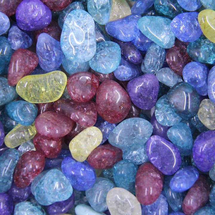 Rock Crystal Dyed Teal for wholesale by Craftstones