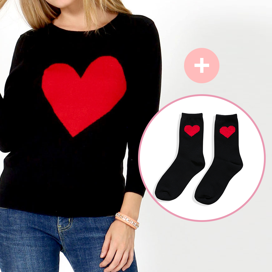 Schwarz/Rot-177082 ,...SI-27265 Valentinsherz-Geschenkset (Offene Packung) für den Großhandel auf Faire1